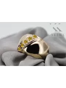 Пръстен Винтидж крафт Жълт перидот 14K жълто злато vrc036y